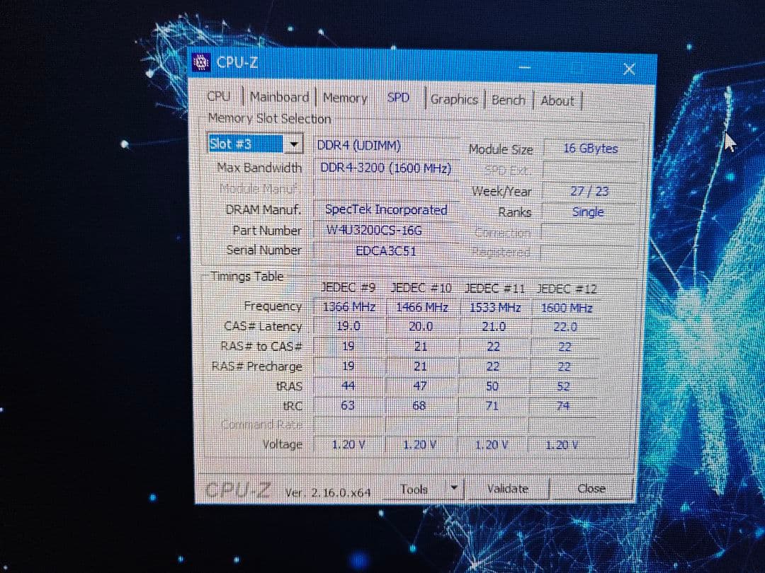 ジャンク 品CFD DDR4 3200 16GB×2枚組 メモリモジュール