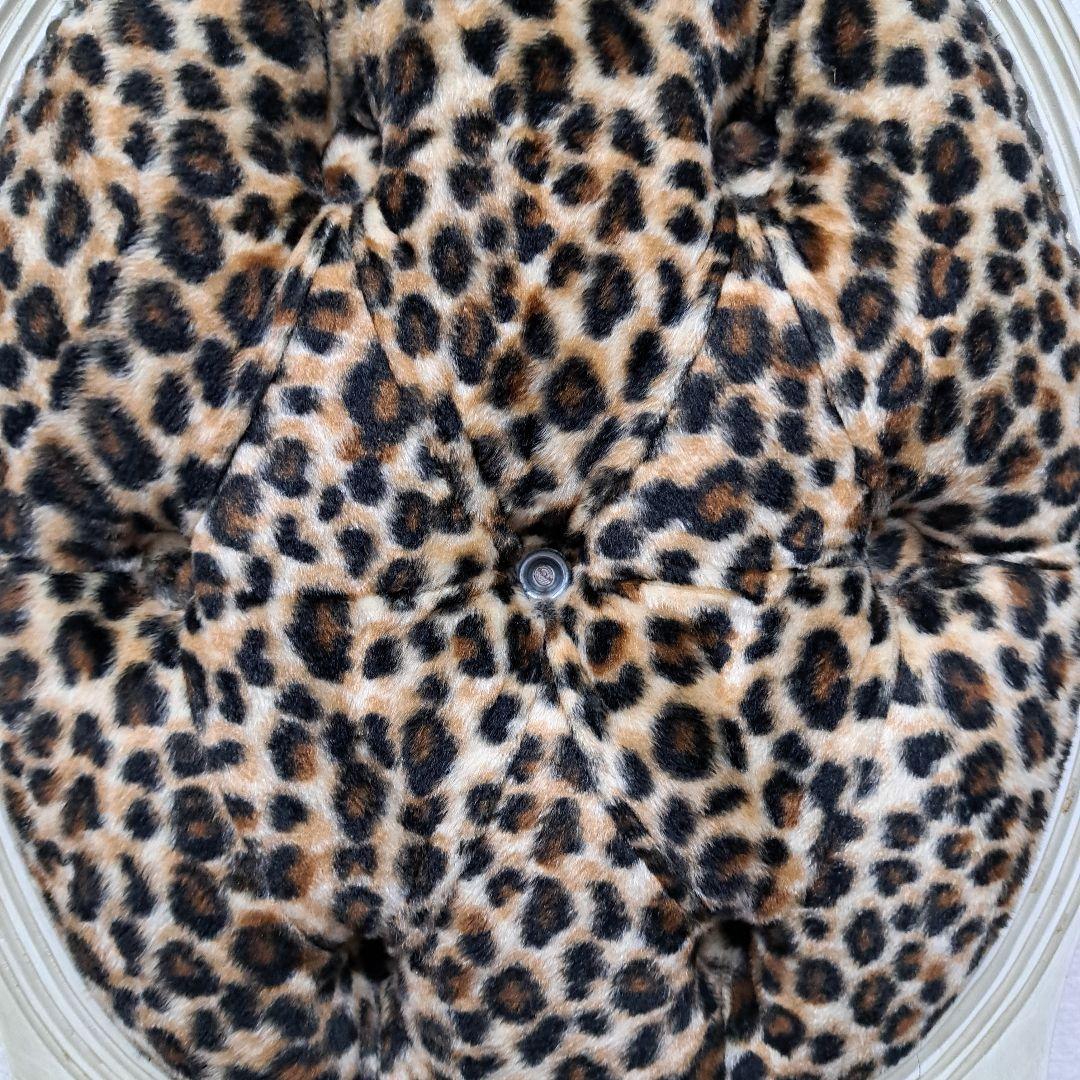 ♡アンティーク　ヒョウ柄 猫脚ダイニングチェア ♡