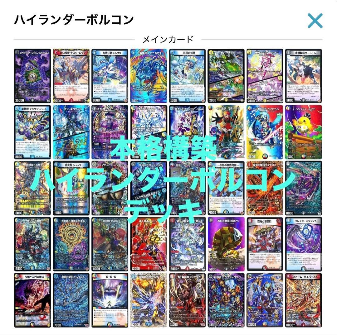 ハイランダーボルコンデッキ40枚スリーブ付き