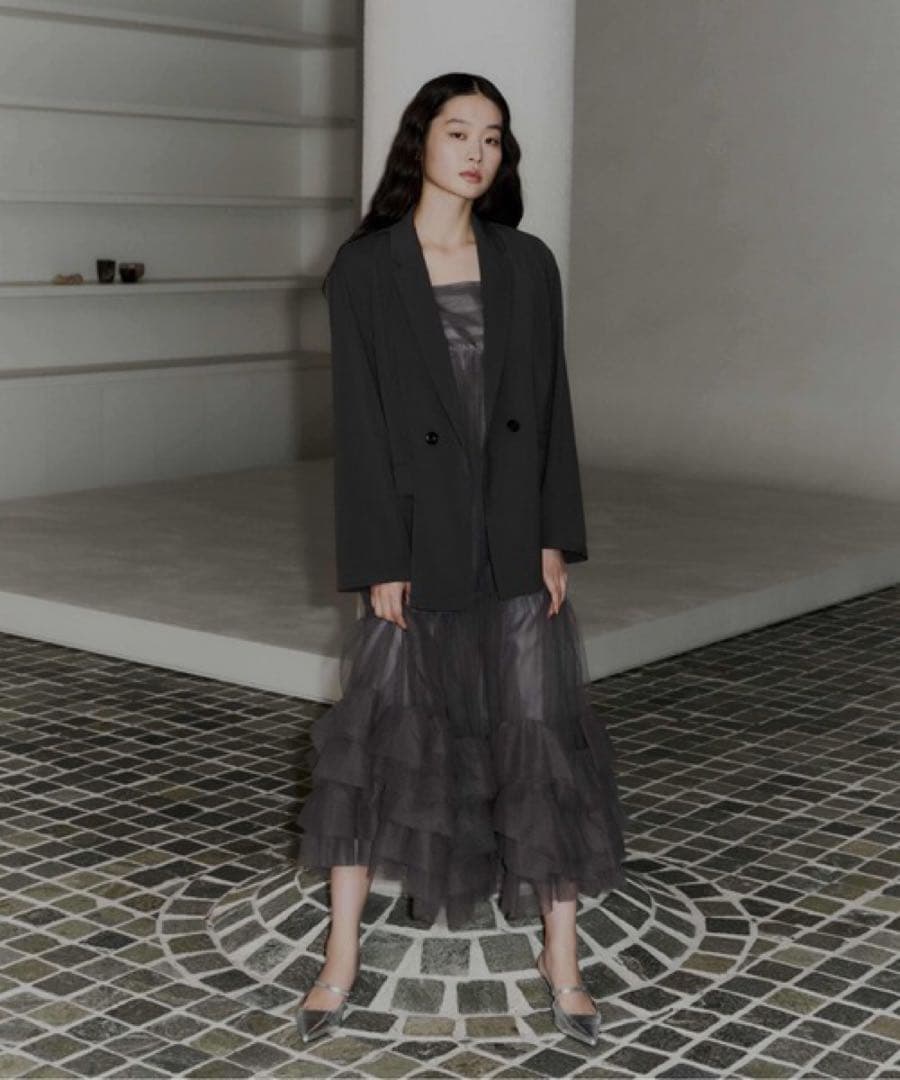 ＊新品タグ付き美品＊ANDRESD ボリュームチュールジャケットセットドレス