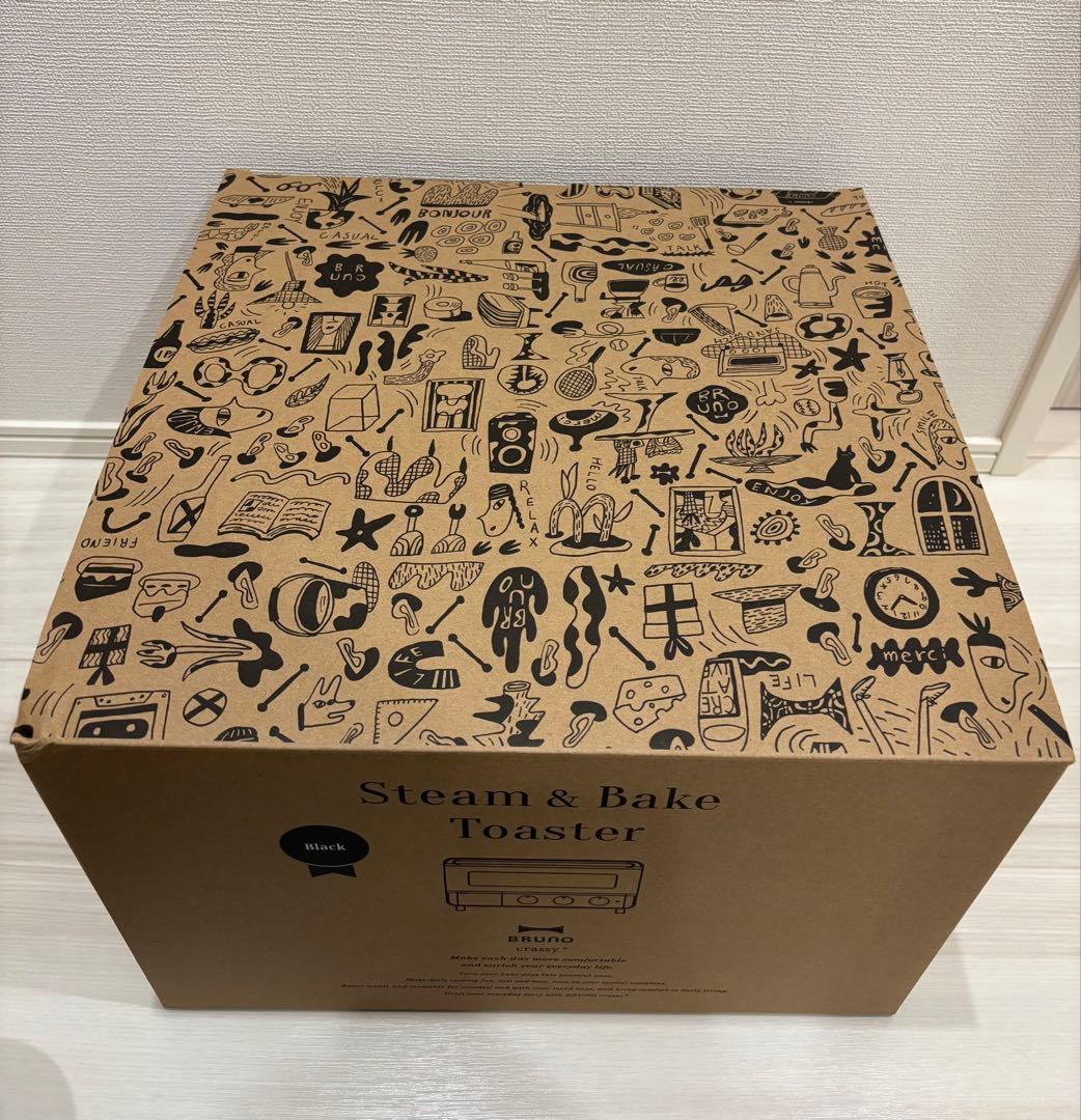 ー( ´∀｀) ー　 BRUNO スチーム＆ベイクトースター ブラック