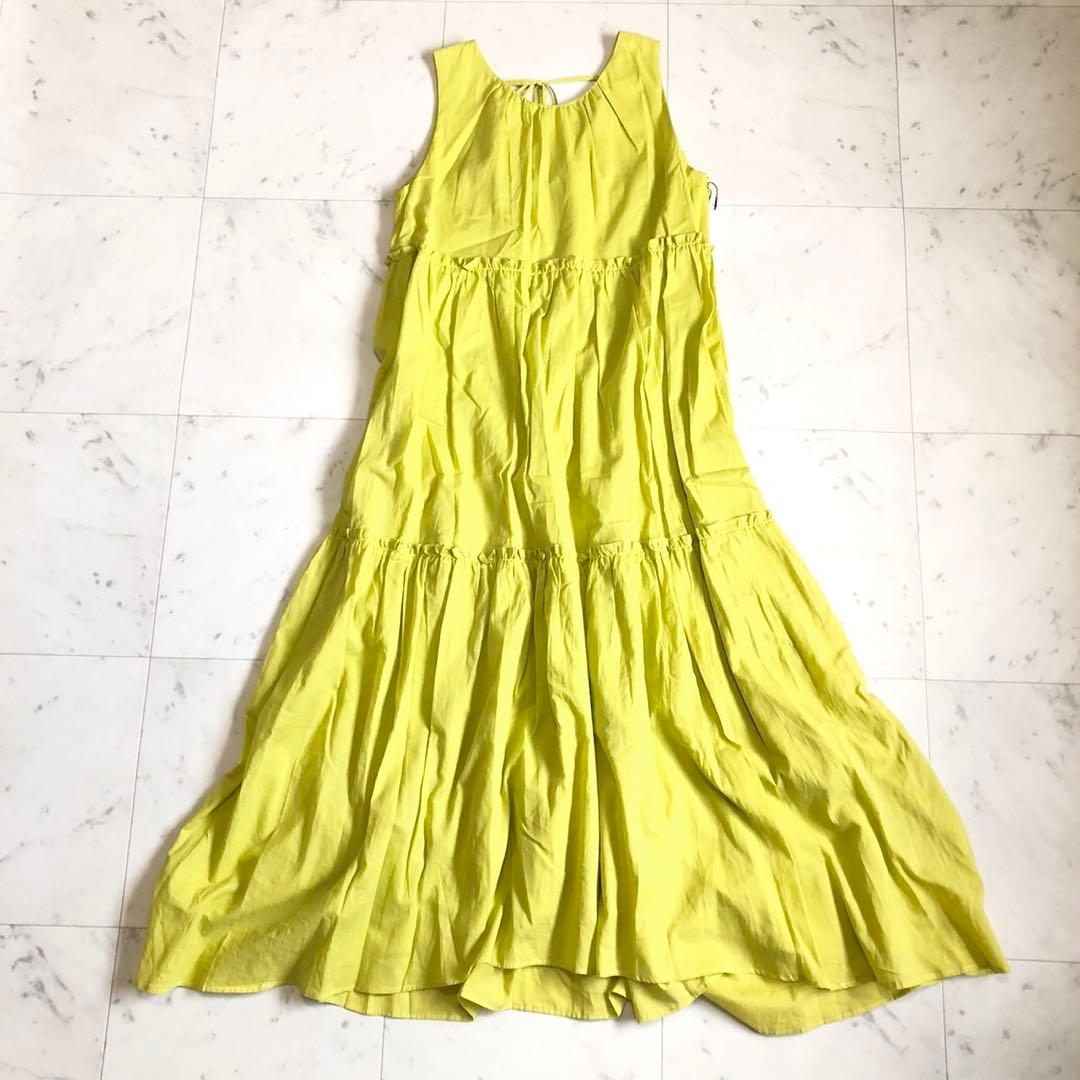 【新品タグ付】 three dots コットン100% ワンピース S