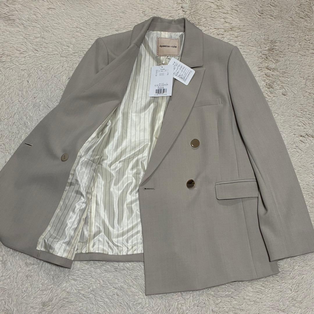 Apuweiser-riche 【新品】 ダブル釦テーラージャケット 金ボタン