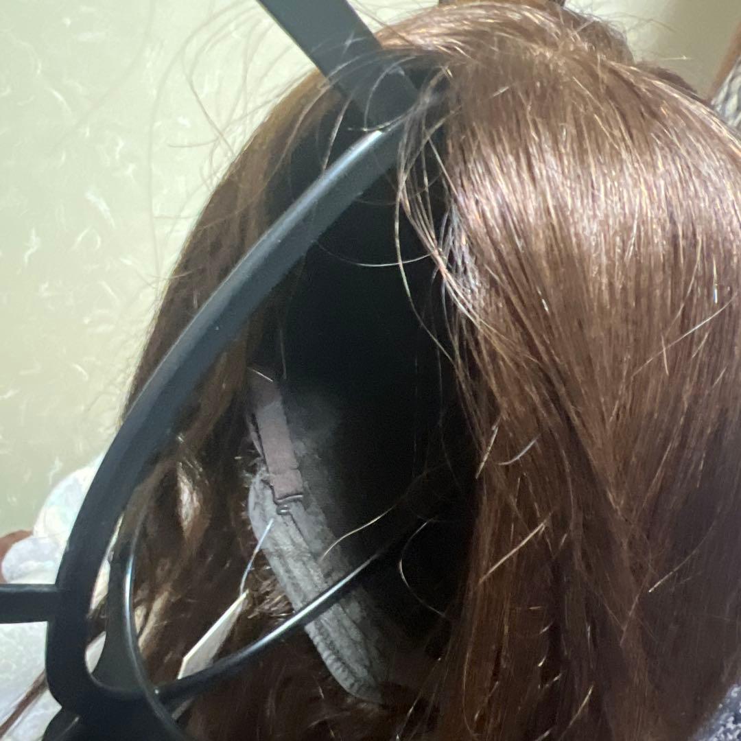 新品！ 人毛ダークブラウン ストレートウィッグ