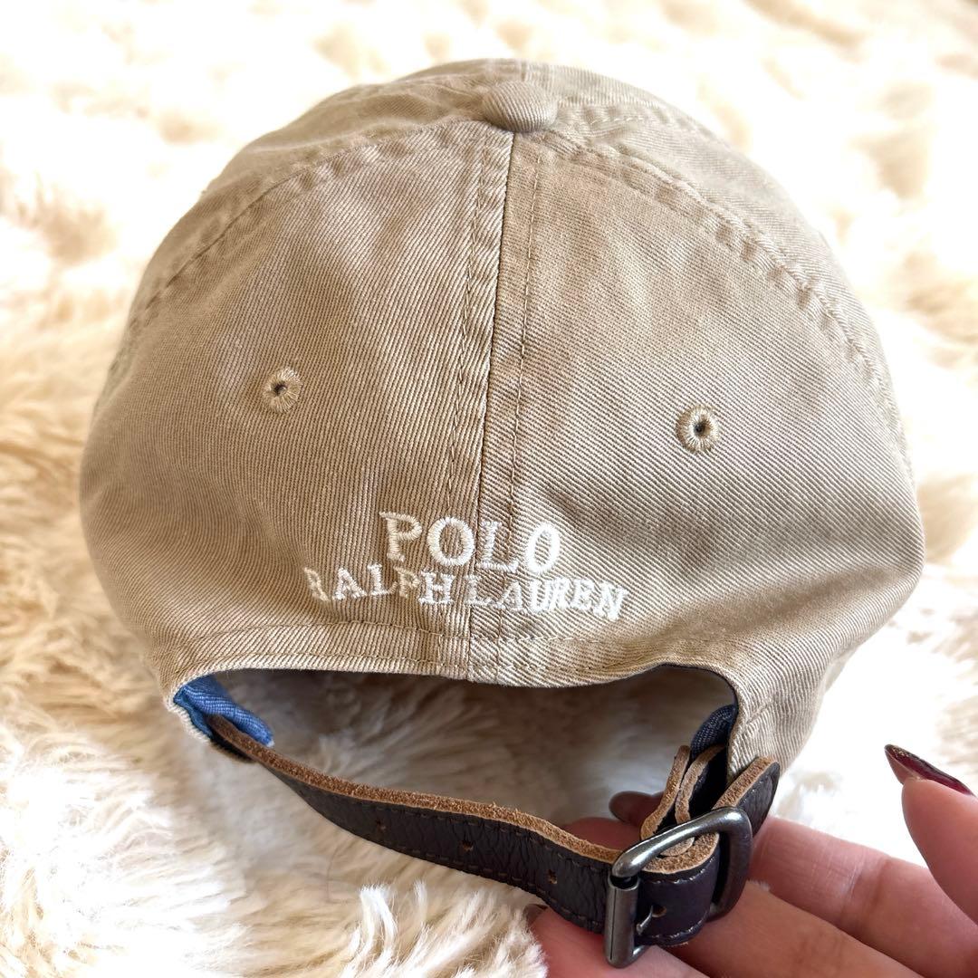 美品　ポロラルフローレン　ポロベアキャップ　ベージュ　ユニセックス