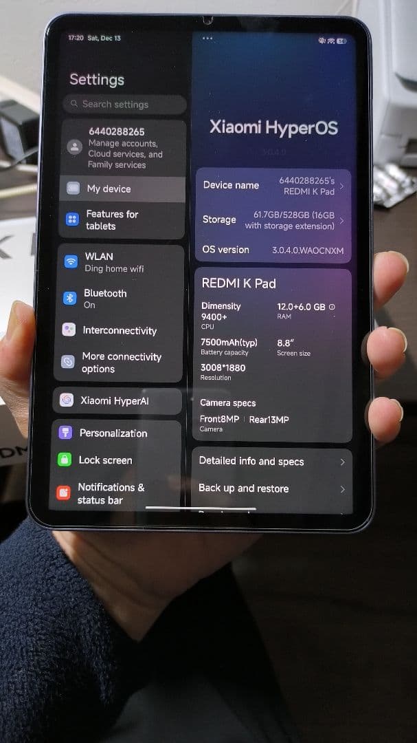 Xiaomi pad mini中国版　REDMI K Pad