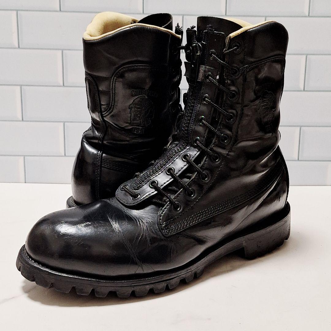 【希少】 CHIPPEWA ヴィンテージ ファイヤーマンブーツ 28 黒 10D