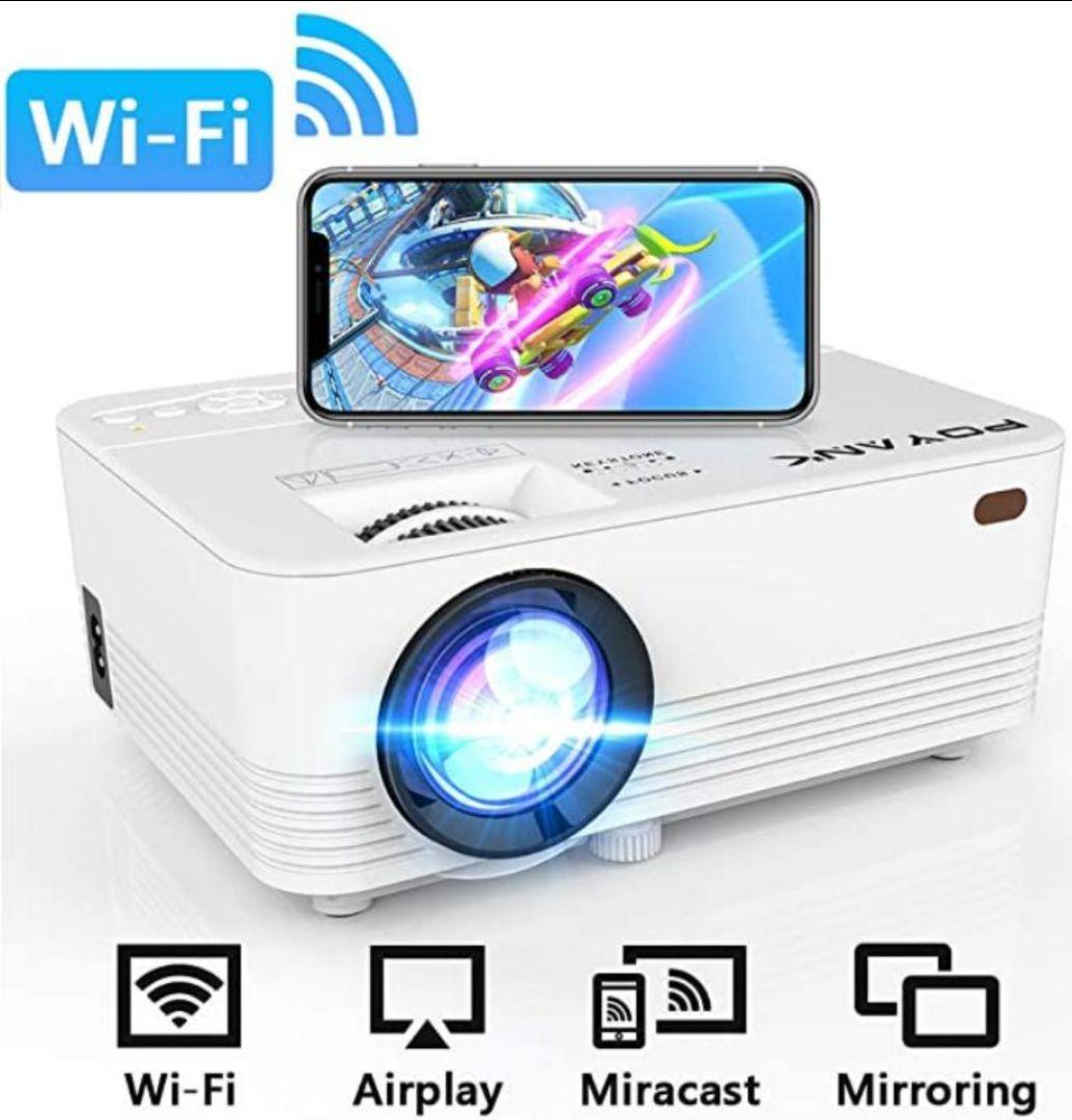 ほぼ新品 POYANK プロジェクター 5500lm WiFi接続可