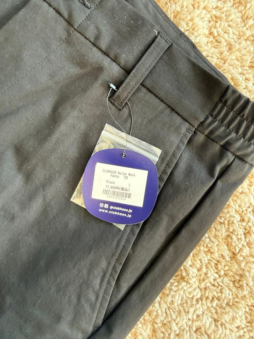 CLUBHAUS 【新品未使用】NYLON WORK PANTS 黒　Lサイズ