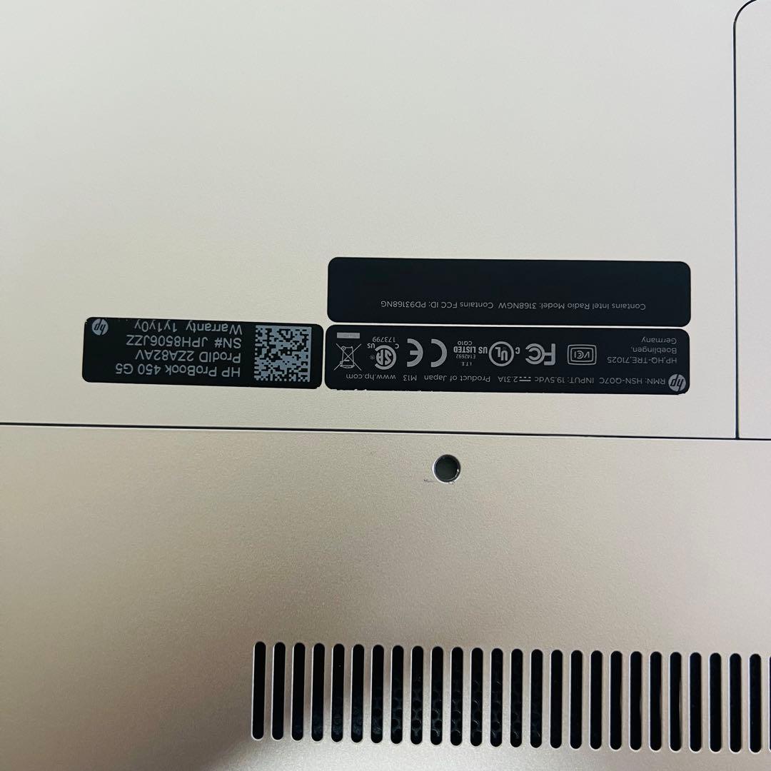 HP ProBook 450 G5 15.6インチ Windows 11