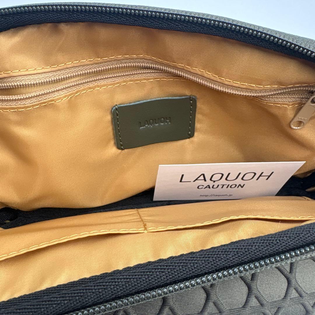 クヘタコ様ラクーオ　LAQUOH 未使用に近い　ボディバック　モスグリーン