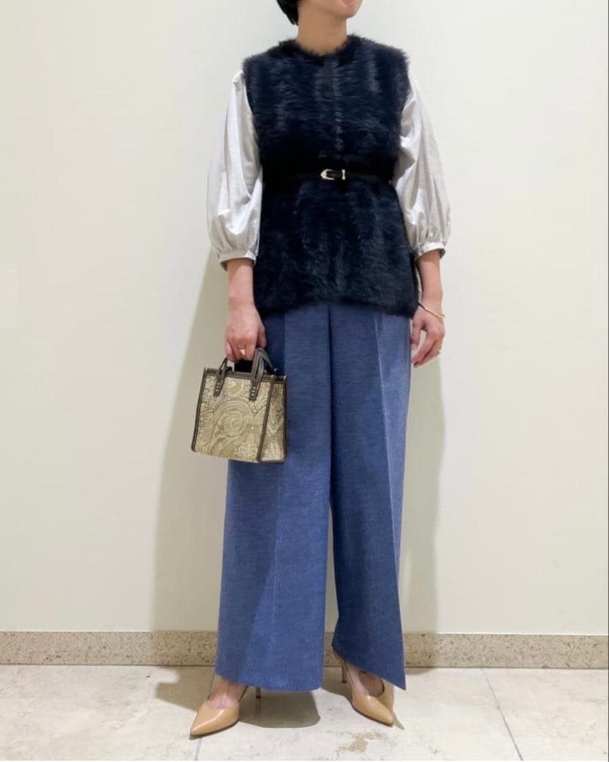 TOMORROWLAND Ballsey フェザーヤーン ペプラムベスト