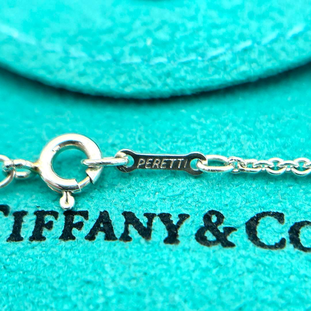 美品　ティファニー　ビーンズ　ラージ　ロング　ネックレス　シルバー　約77cm