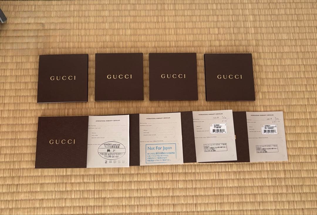 GUCCI 時計　説明書　冊子　4冊