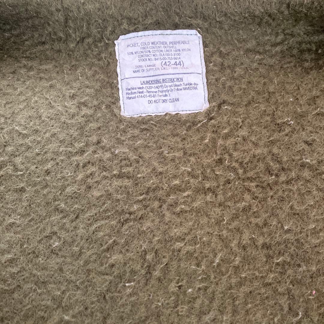 1989年　U.S. Navy A2デッキジャケット size42-44