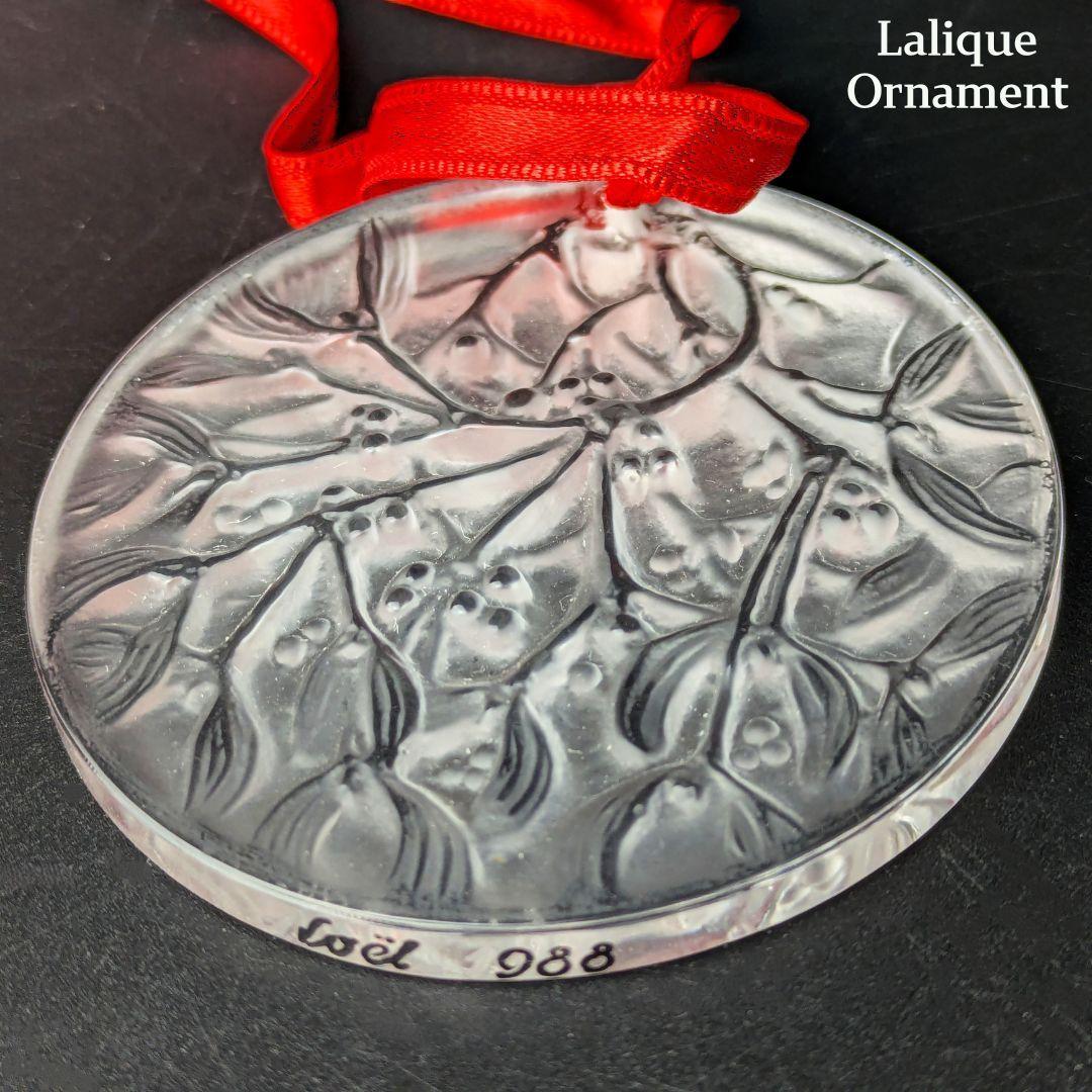 【8/3まで限定】フロストガラス★ラリック ヤドリギ ペンダント オーナメント