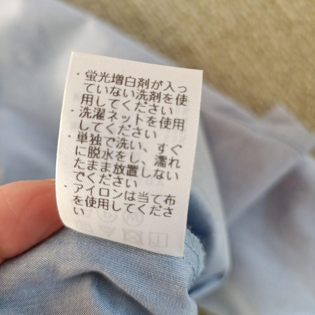 週末価格★美品‼️【familiar】 160 ストライプ襟付き長袖シャツ★