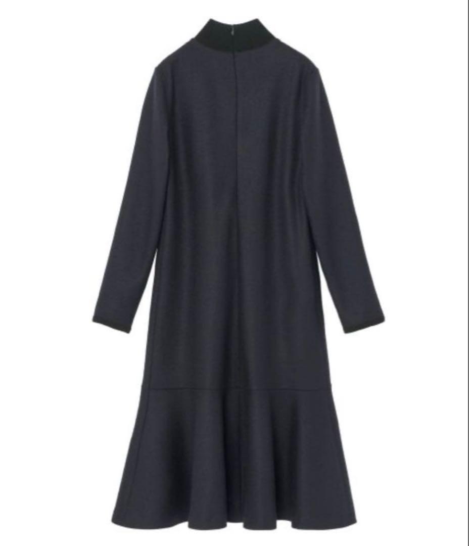 ANAYI ウールジャージーヘムフレア ワンピース