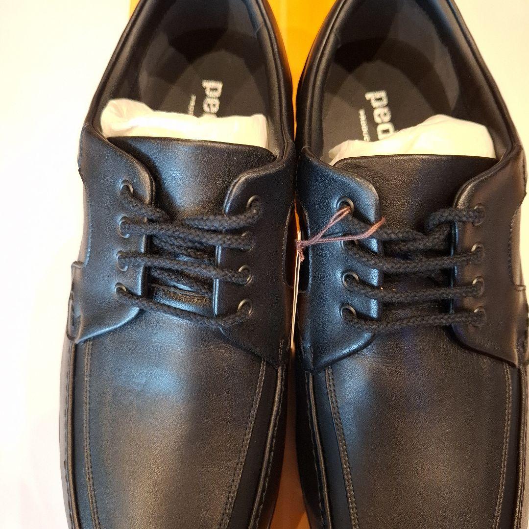 【タグ付】 アシックス Pedala レザースニーカー ブラック 25.0 4E