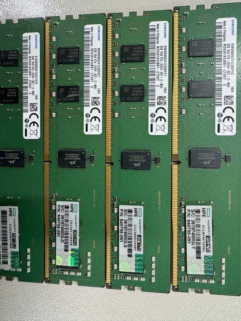 DDR4-2666 16GB 2枚 8GB 4枚 サーバー用