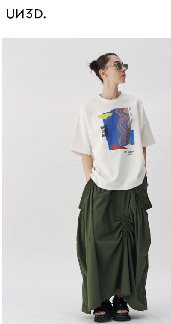【44 size】UN3D. (アンスリード） Tシャツ　オーバーサイズ現行商品