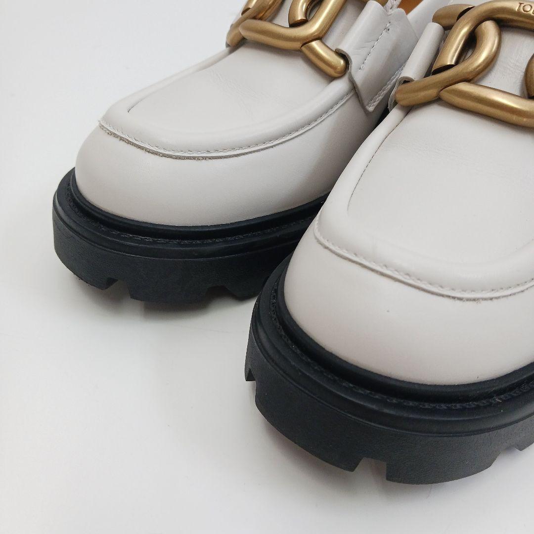 ✨新品未使用✨トッズ　ケイト　ヒールローファー　メタルチェーン　34 1/2