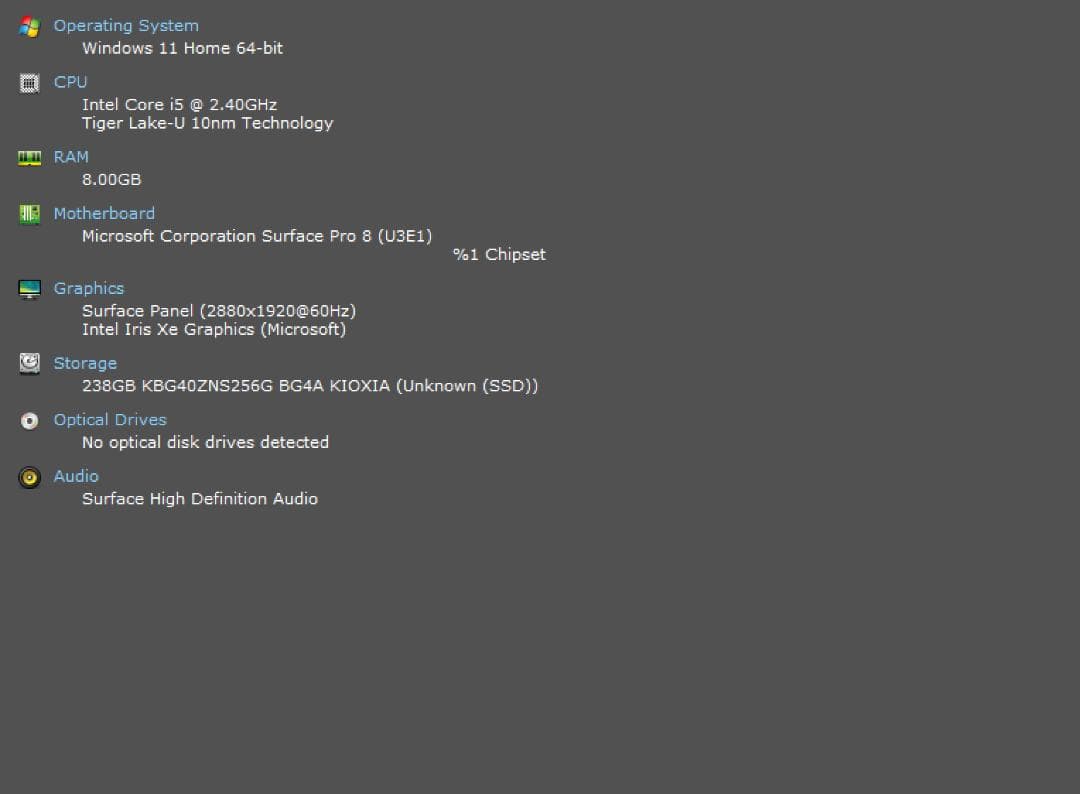 Windowsタブレット本体 Microsoft Surface Pro 8 (i5/8GB/256GB)