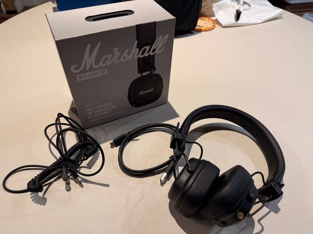 Marshall Major IV ブラック ワイヤレスヘッドホン