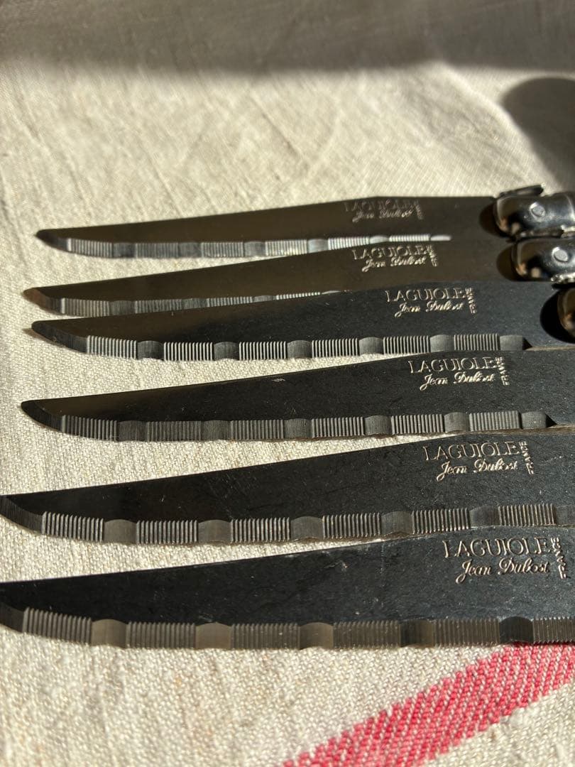 ⭐️フランス-ラギオール・Laguiole テーブルナイフ青色セット 6本
