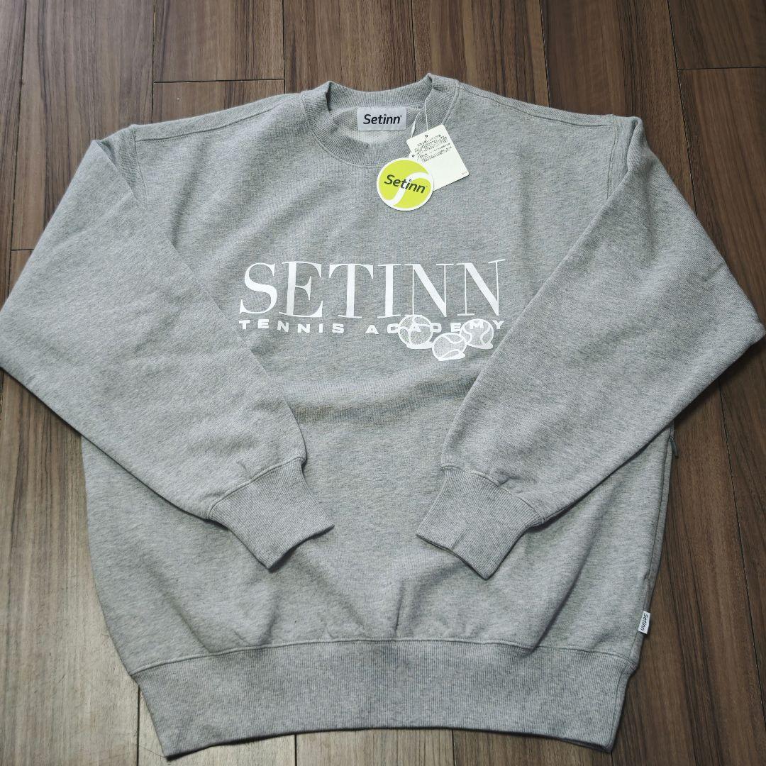 た*ん様 新品 Setinn Academy Crew Sweat グレー Sサ