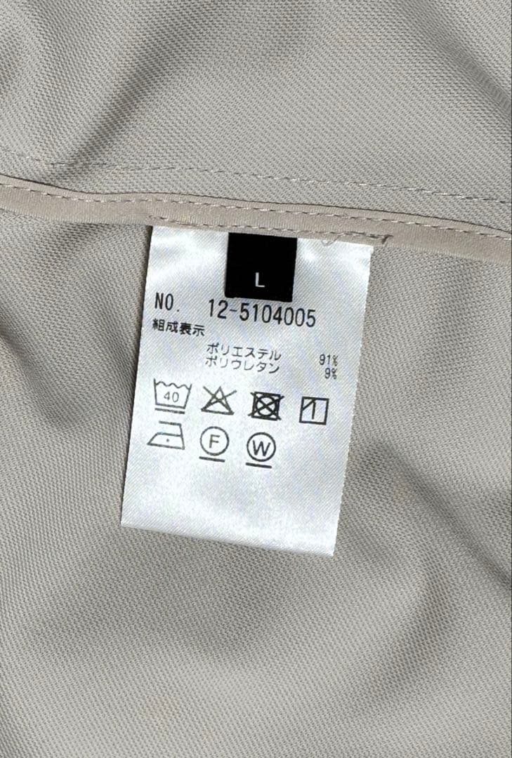 PLST ハイストレッチトリコットカラーレスダブルジャケット　ベージュ