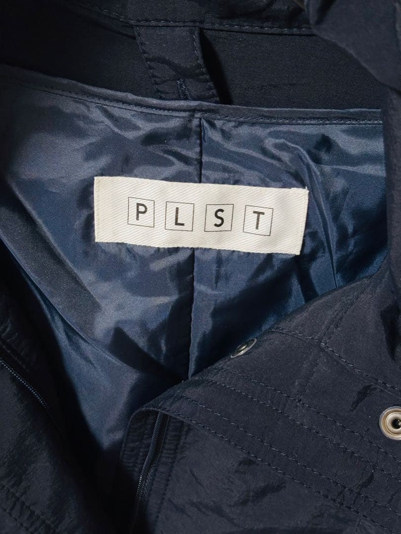 【新品タグ付】PLST プラステ　ファー付　モッズコート Mサイズ　紺色