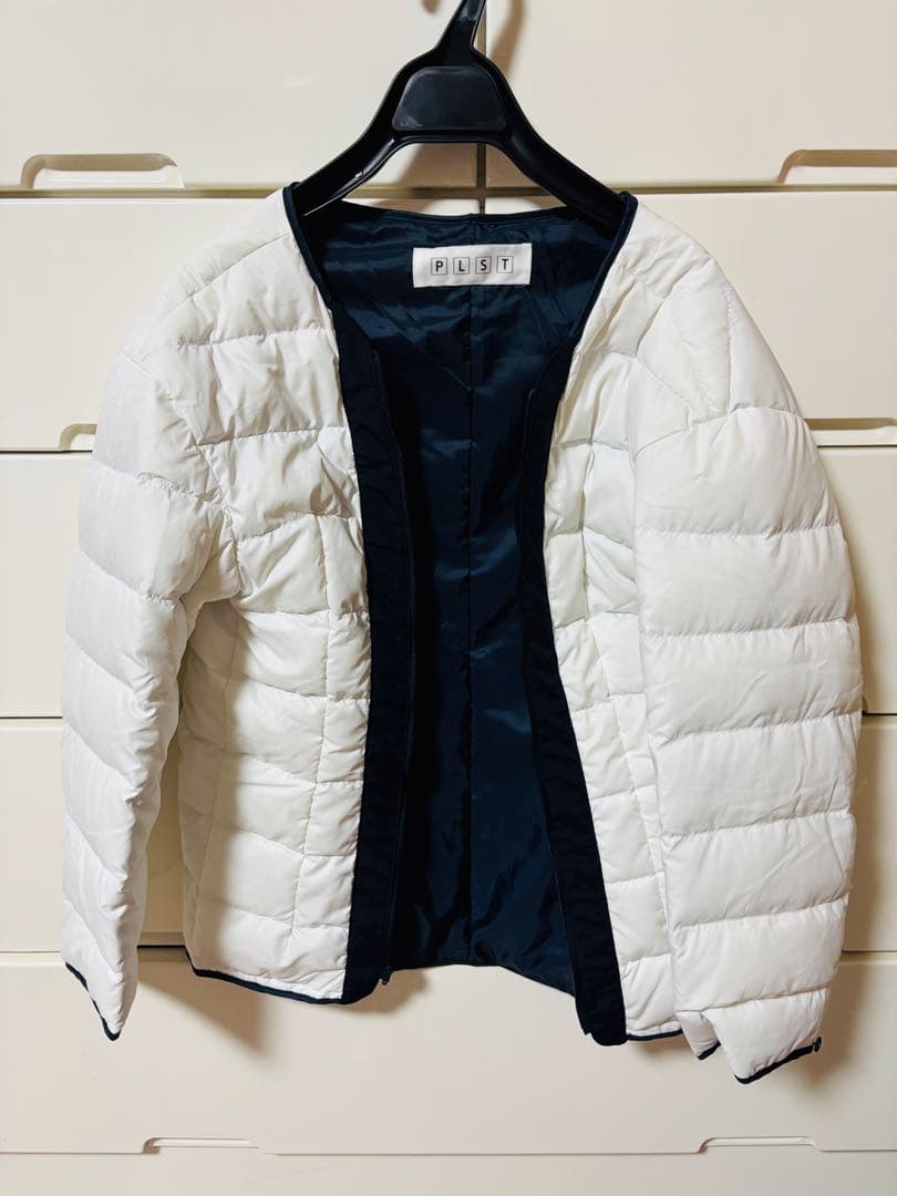 【新品タグ付】PLST プラステ　ファー付　モッズコート Mサイズ　紺色