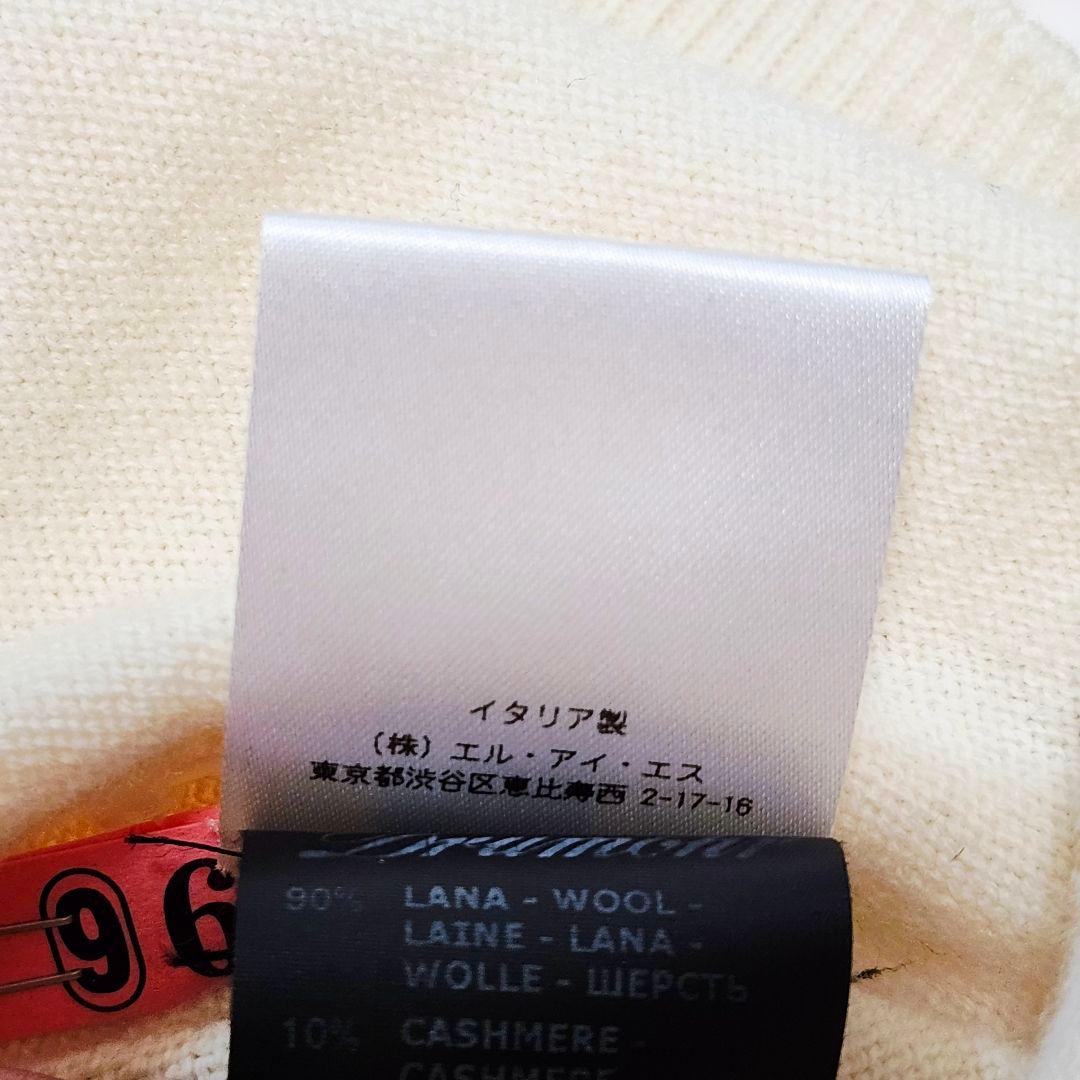 カシミヤ混☆ドルモア　長袖ニット　セーター　リブ　イタリア製　48