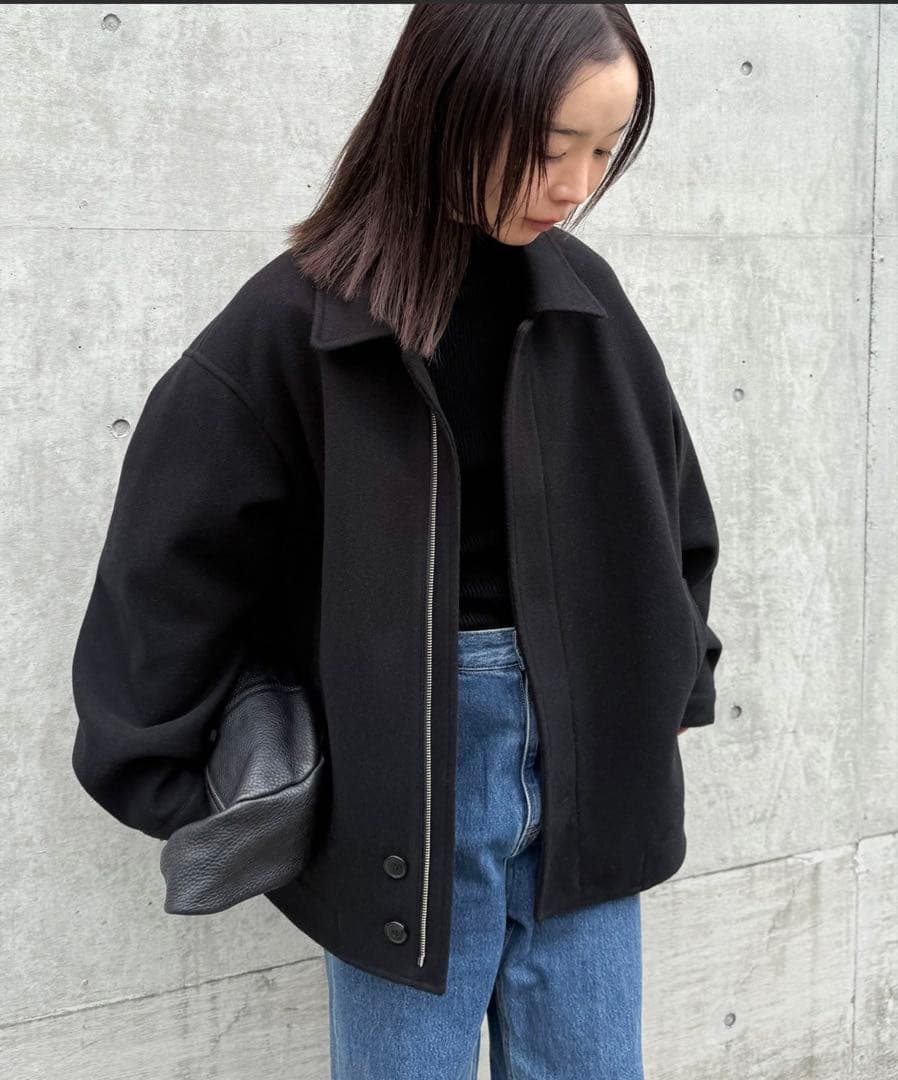 select MOCA by son ビッグシルエットミドルコート　ブラック