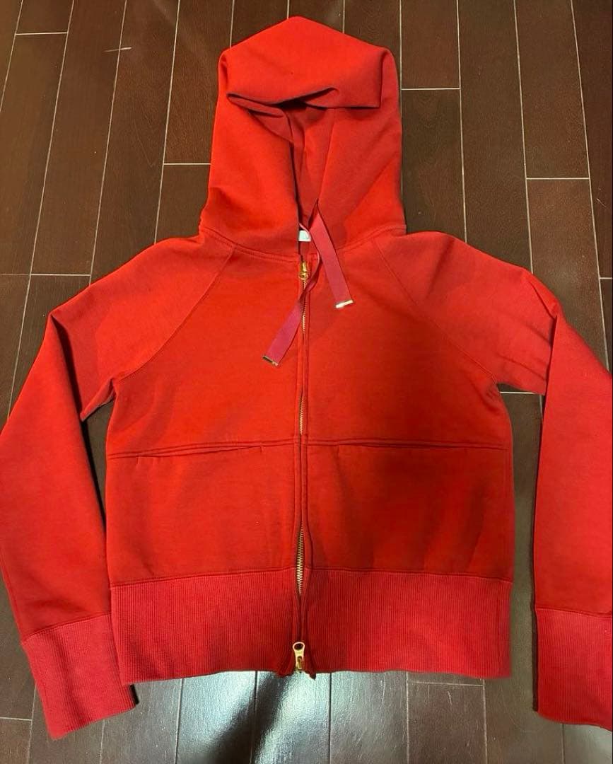 JENNE 日本製美ラインパーカー　レッド　S