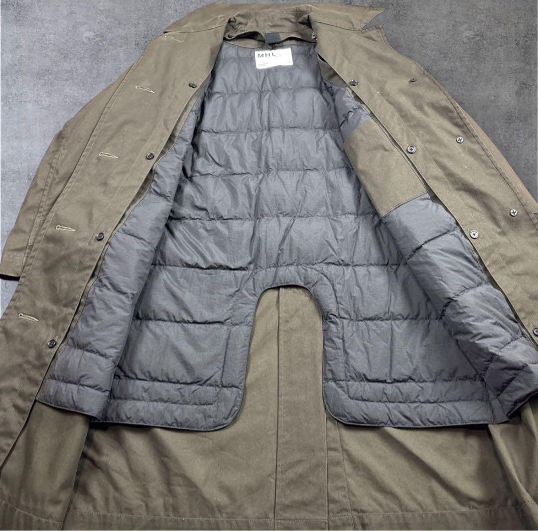 MHL. 近年 マーガレットハウエル ロングステンカラーコート ダウンライナー付