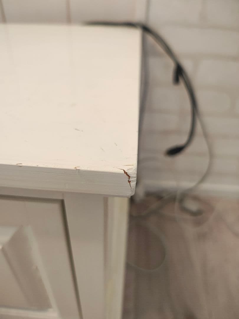 ホワイト家具 木製 テレビ台 ガラス扉付き　オーダーメイド　かわいい