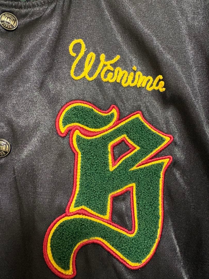 WANIMAベアブック10周年記念会員限定ナイロンジャケット 黒 刺繍ロゴ付き