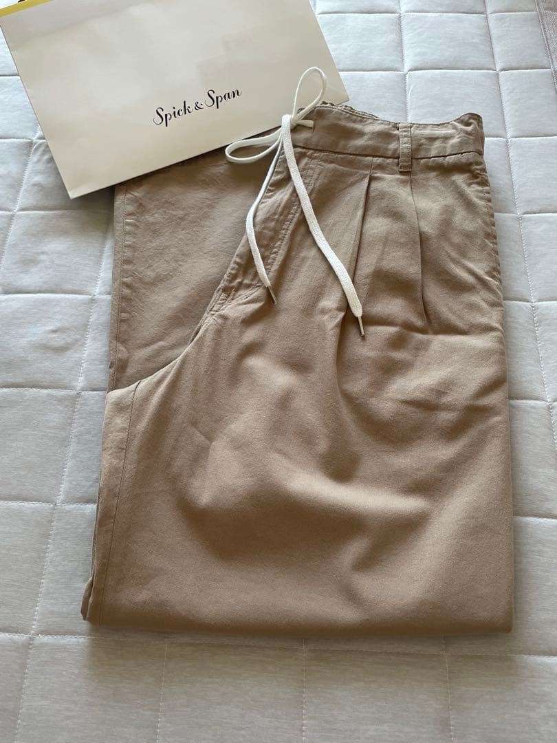 Spick&Spanコットンレーヨンドロストフレアパンツ 新品タグ付