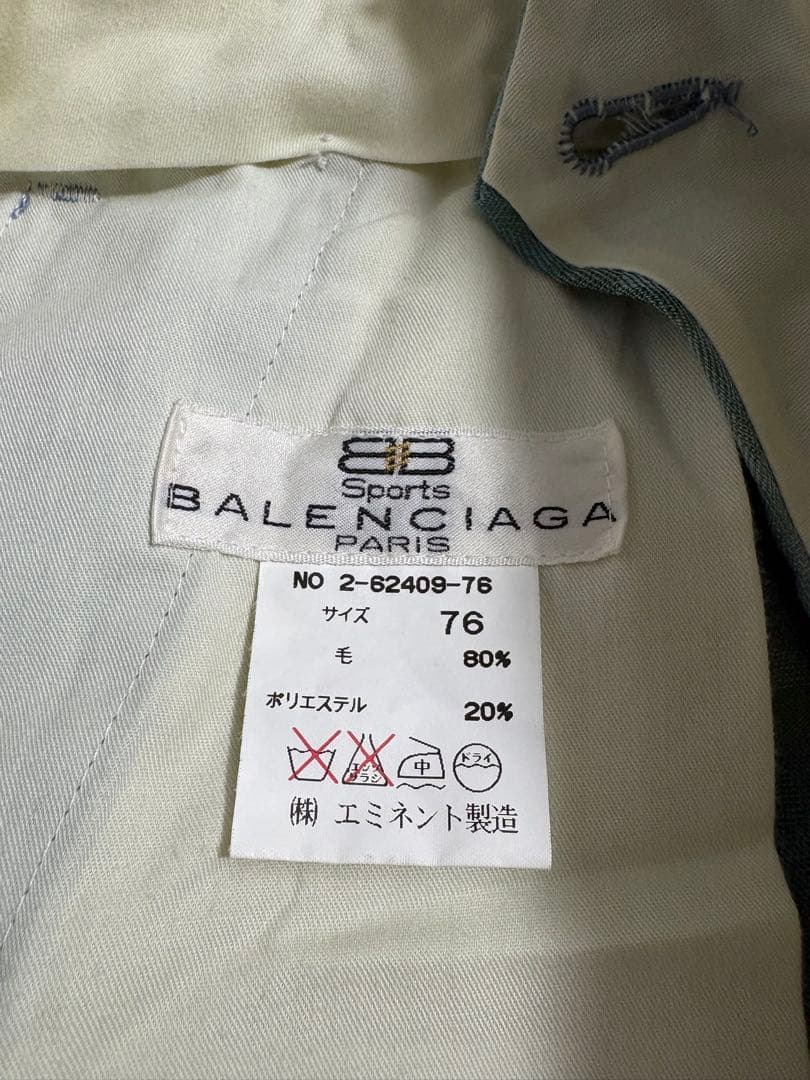 パンツ 90s BALENCIAGA wide wool check slacks