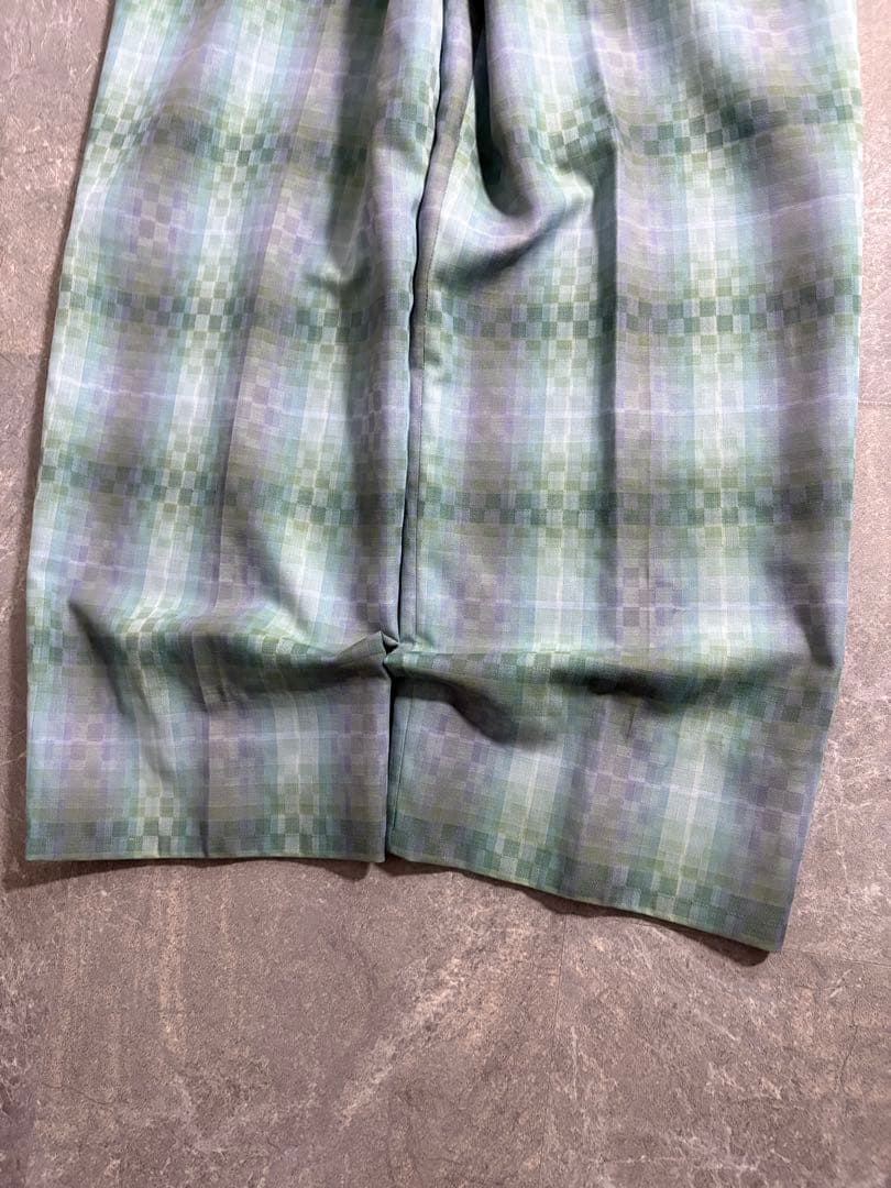 パンツ 90s BALENCIAGA wide wool check slacks