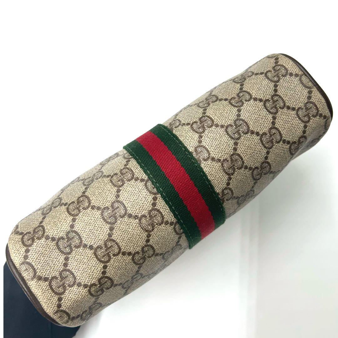 GUCCI グッチ　GG柄　セカンドバッグ　シェリーライン　PVCレザー