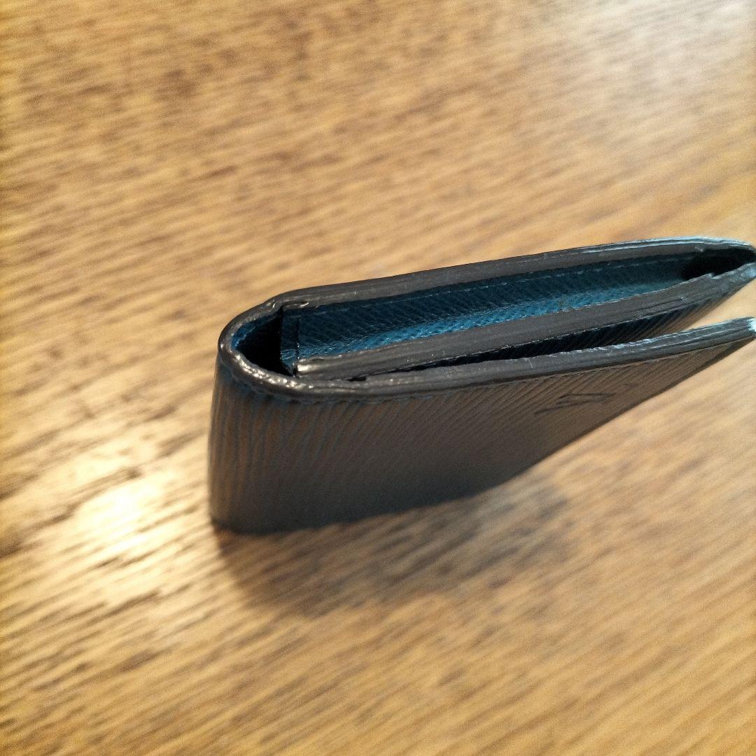 専用ルイヴィトン 青 レザー 名刺入れエピ