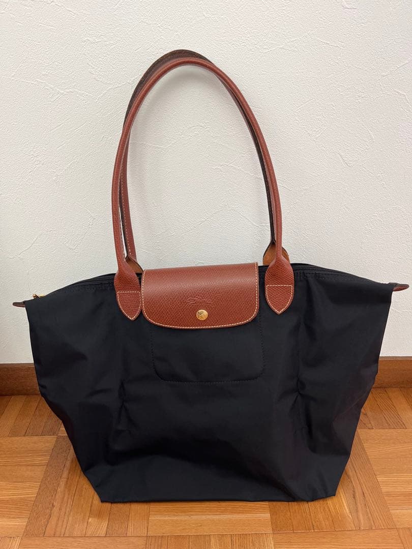 ロンシャン　ルプリアージュ　ショルダーバッグL ブラック