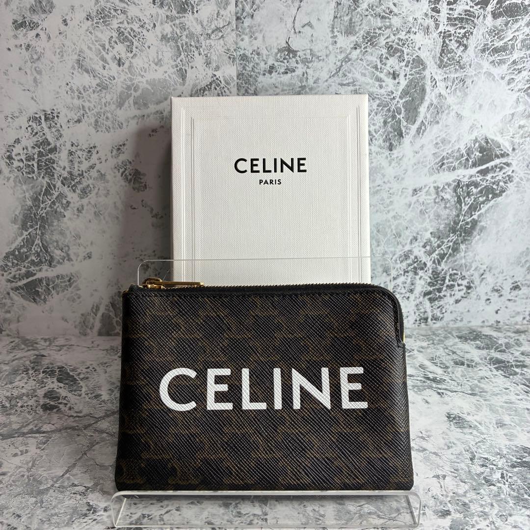 ✨CELINE✨　セリーヌ　ケース　小銭入れ　キーフック　トリオンフ　ロゴ