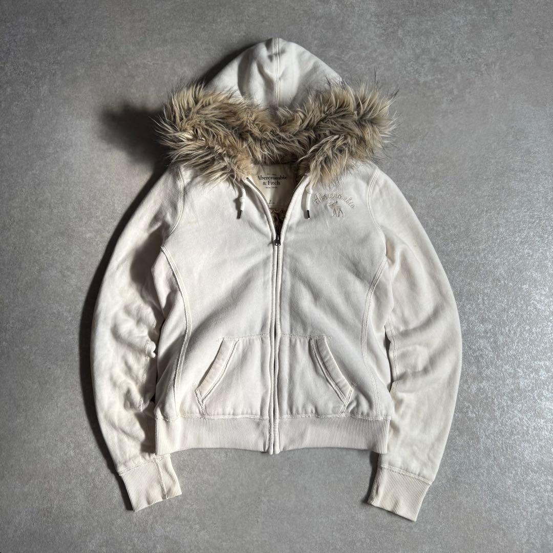 00s〜10s Abercrombie&Fitch fur zip hoodie