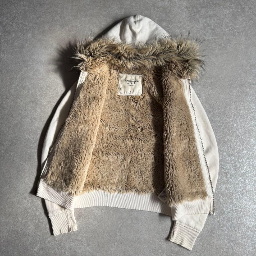 00s〜10s Abercrombie&Fitch fur zip hoodie