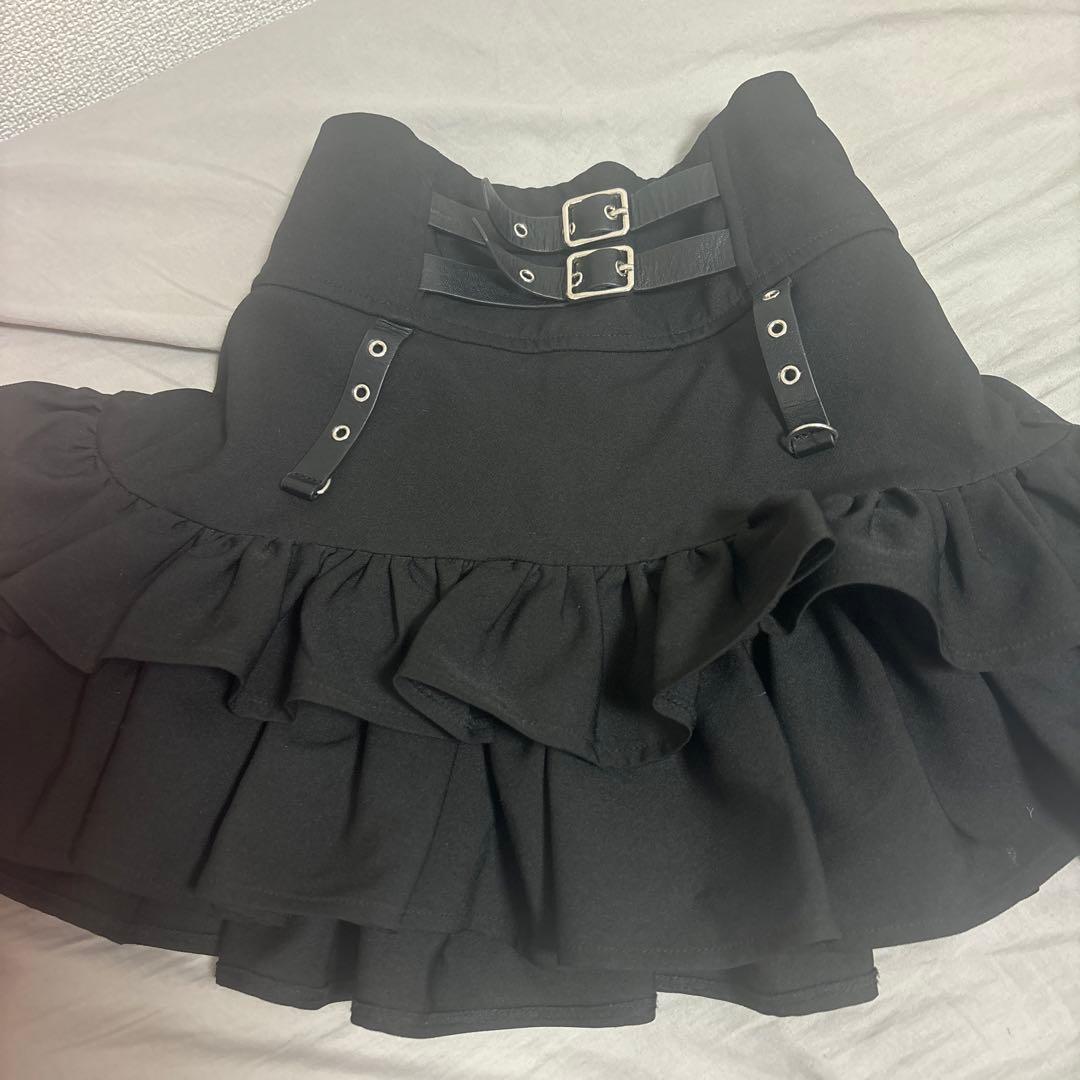 amilige コルセット風フリルスカート