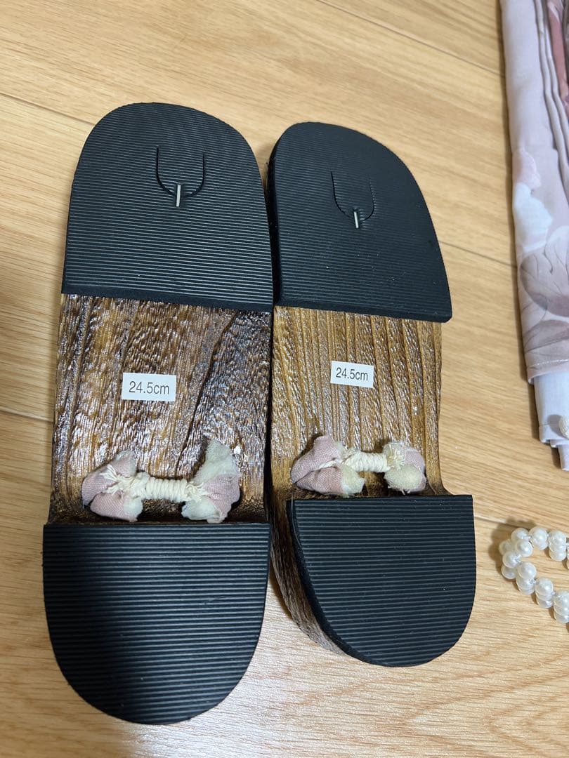 ピンク系花柄 浴衣・帯・浴衣小物「6点セット」